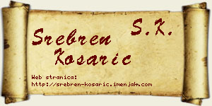 Srebren Košarić vizit kartica